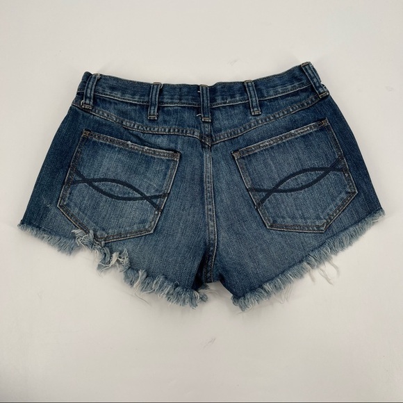 Abercrombie & Fitch Festival High Rise Cut Off Button Fly Shorts Size 2 Women’s - Picture 3 of 8